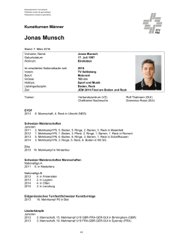 Jonas Munsch - Schweizerischer Turnverband