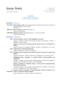 Jonas Aretz &ndash; Curriculum vitae