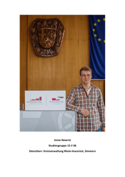 Jonas Nowrot Studiengruppe 15 V 06 Dienstherr: Kreisverwaltung