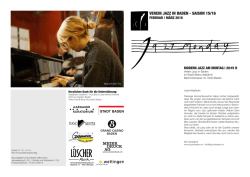 Jazz-Programm Feb. / M&auml;rz 2016