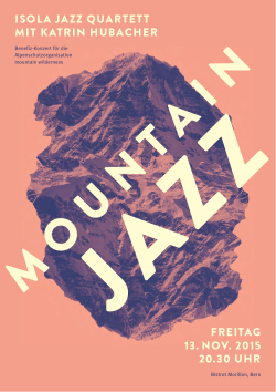 jazzfreitag 13. nov. 2015 20.30 uhr isola jazz quartett mit katrin
