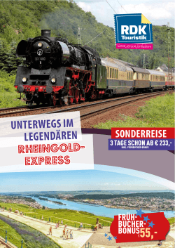 Rheingold- expRess - bei RDK Touristik GmbH