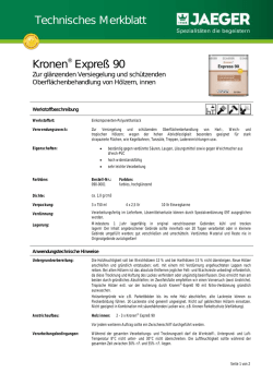 Technisches Merkblatt Kronen Expre&szlig; 90