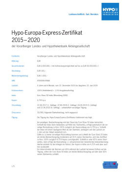 Hypo-Europa-Express-Zertifikat 2015 – 2020