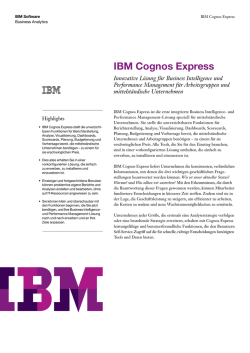 IBM Cognos Express - CURSOR IBM Distribution