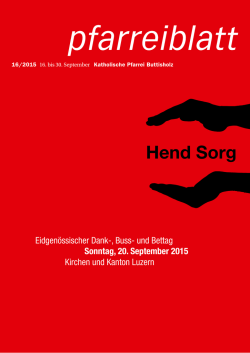 Hend Sorg - Pfarrei Buttisholz