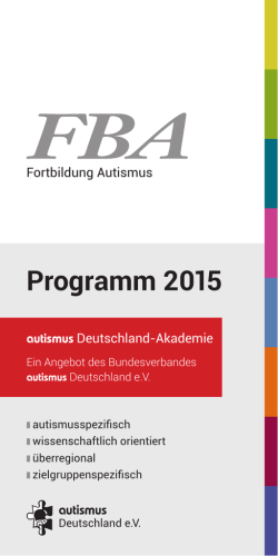 Programm 2015 - Autismus Deutschland e.V.