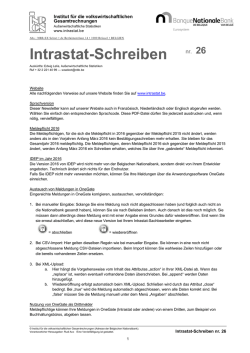 Intrastat-Schreiben nr. 26
