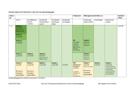 Studienübersicht Bachelor Lehramt Sonderpädagogik
