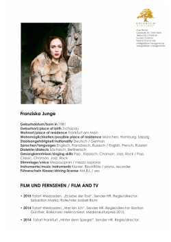Franziska Junge - Goldbaum Management