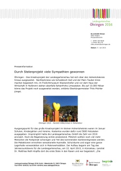 Stelenprojekt begeistert - Landesgartenschau Öhringen 2016