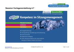 SOMACOS Schulungsunterlage Session Vorlagenerstellung 4.7