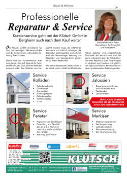 Reparatur & Service - kluetsch
