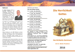 Flyer H-Seminare 2016 - Seminare mit Dr. Walter Penzhorn