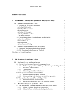 Inhaltsverzeichnis - Theologische Kurse