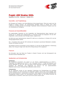Projekt «SHV Struktur 2020»