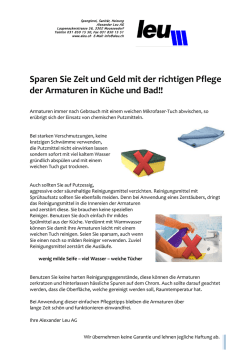 Pflege Armaturen