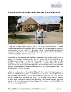 Biologische Landwirtschaft findet Karoline Arnold