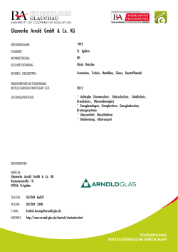 Glaswerke Arnold GmbH & Co. KG