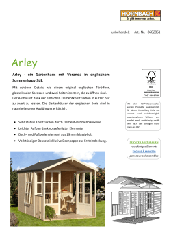 Arley - ein Gartenhaus mit Veranda in englischem Sommerhaus