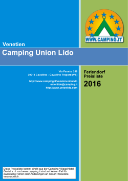 Camping Union Lido Preiseliste