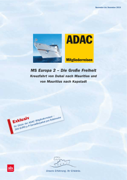 MS Europa 2 – Die Große Freiheit - ADAC