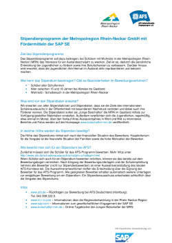 Fact-Sheet AFS Stipendium SAP-MRN
