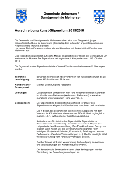 Gemeinde Meinersen / Samtgemeinde Meinersen Ausschreibung