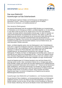 Informationspapier des BSW Solar