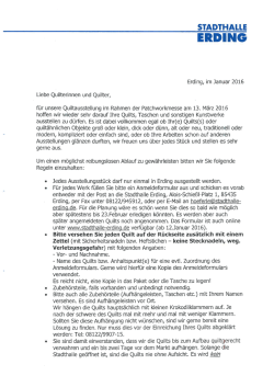 Infos zu Quiltausstellung