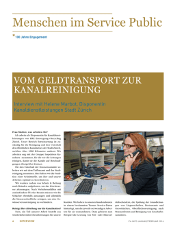 Interview mit Helene Marbot, Disponentin Kanaldienstleistungen
