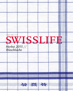 Magazin SWISSLIFE Herbst 2015
