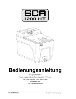 Bedienungsanleitung - Support Cleaning Apparatus
