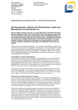 Die Sonderschau &laquo;Wohnen f&uuml;r Generationen