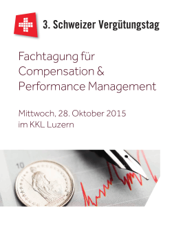 Fachtagung für Compensation & Performance Management