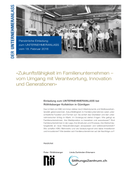 Programm - StiftungsZentrum.ch GmbH