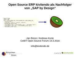 Open Source ERP kivitendo als Nachfolger von „SAP by Design“