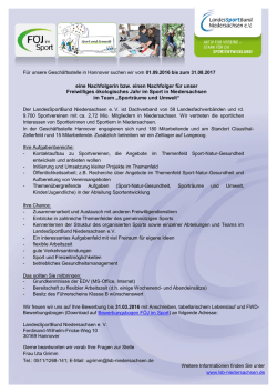 eine Nachfolgerin bzw. einen Nachfolger f&uuml;r unser Freiwilliges