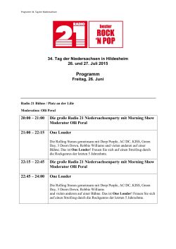 Programm - Tag der Niedersachsen 2015