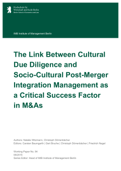 The Link Between Cultural Due Diligence and Socio