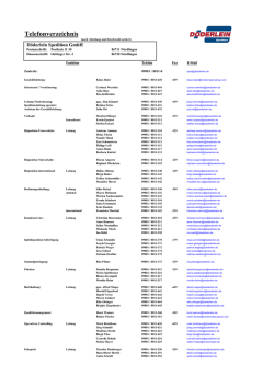 Telefonverzeichnis - DÖDERLEIN SPEDITION GMBH