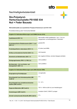 Hartschaumplatte PS15SE 034 Nut + Feder Bausatz