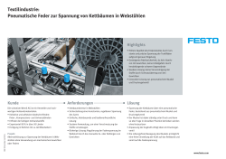 Pneumatische Feder als Kettbaumbremse
