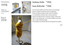 Andreas Hofer *1956 Irene Brühwiler *1960 Raum