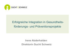 Irene Abderhalden Direktorin Sucht Schweiz