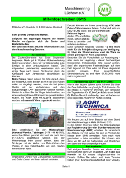 Infoschreiben 06/15 - Maschinenring L&uuml;chow eV