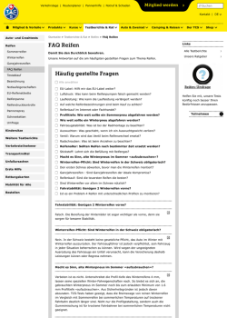 H&auml;ufig gestellte Fragen FAQ Reifen