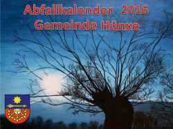 Abfallkalender - Gemeinde Hünxe
