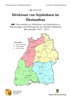 Direktsaat von Sojabohnen im &Ouml;kolandbau