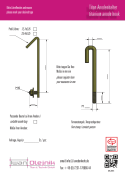 Titan Anodenhalter titanium anode hook